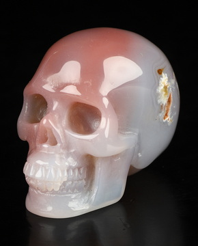 Nice 2.0" Mozambique Agate Carved Crystal Skull, Realistic, Crystal Healing