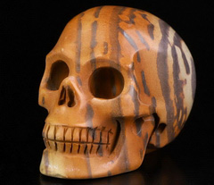 2.0" Australian Print Stone Carved Crystal Skull, Realistic, Crystal Healing