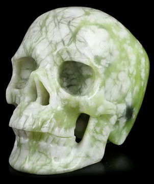 Huge 5.0" Chinese Picasso Jasper Carved Crystal Skull,Super Realistic, Crystal Healing