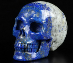 Gemstone 2.0" Lapis Lazuli Carved Crystal Skull, Crystal Healing