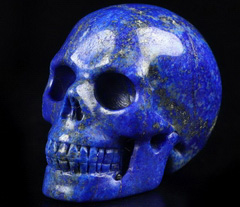Lapis Lazuli Carved Crystal Skull, Realistic, Crystal Healing