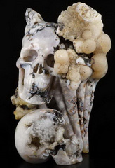 9.3" Sakura Agate Carved Crystal SkullS Crystal Healing