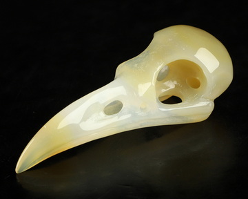 2.3" Agate Carved Crystal Skull, Crystal Healing