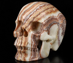 Huge 5.1" Eastern Jasper Carved Crystal Skull,Super Realistic, Crystal Healing