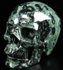 Huge 5.0" Kambaba Jasper Carved Crystal Skull,Super Realistic, Crystal Healing