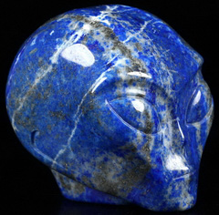 Gemstone 2.0" Lapis Lazuli Crystal Skull Companion Star Being Female Alien,Reiki Healing Stone Statue