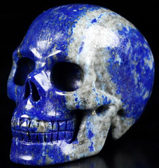Gemstone 2.0" Lapis Lazuli Carved Crystal Skull,Realistic, Crystal Healing