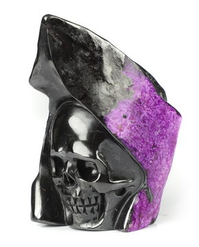 Gemstone 2.3" Sugilite Carved Crystal Skull, Crystal Healing