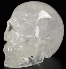 Huge 5.0" Quartz Rock Crystal Carved Crystal Skull, Crystal Healing