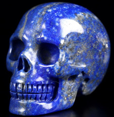 Gemstone 2.0" Lapis Lazuli Carved Crystal Skull,Realistic, Crystal Healing
