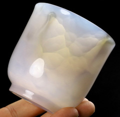 3.0" Premium Brazilian Agate Carved Crystal Cup, Crystal Healing