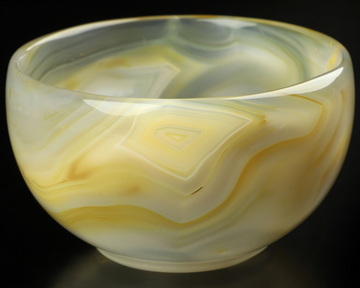 3.7" Premium Brazilian Agate Carved Crystal Bowl, Crystal Healing