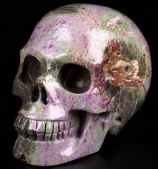 Gemstone 2.1" Stichtite Carved Crystal Skull,Realistic, Crystal Healing
