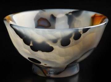4.3" Premium Brazilian Agate Hand Carved Crystal Bowl, Crystal Healing