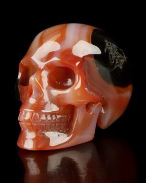 2.0" Agate Carved Crystal Skull, Crystal Healing