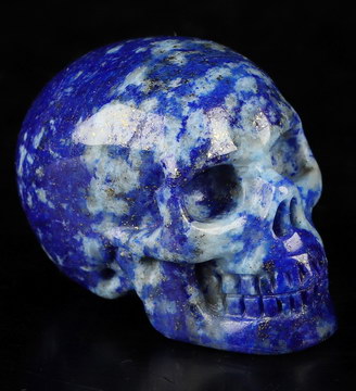 1.1" Lapis Lazuli Carved Crystal Skull,Realistic, Crystal Healing