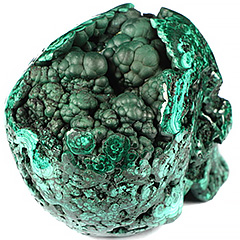 The Wise Man 5.1" Malachite Carved Crystal Skull,Super Realistic, Crystal Healing