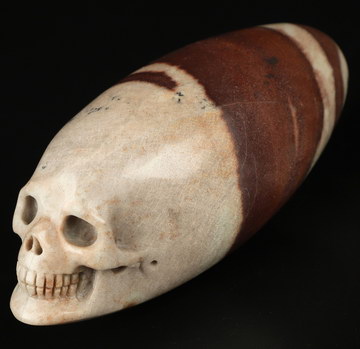 3.3" Sacred Shiva Lingam Carved Crystal Skull, Crystal Healing