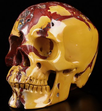 5.0" Mookaite Jasper Carved Crystal Skull,Super Realistic, Crystal Healing