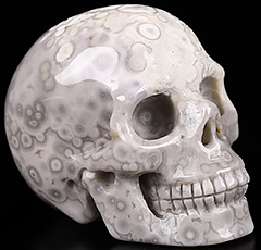 2.0" Eye Jasper Carved Crystal Skull,Realistic, Crystal Healing