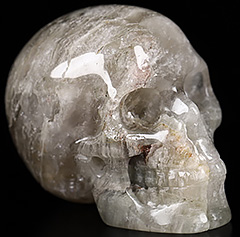 1.5" Phantom Quartz Rock Crystal Carved Crystal Skull,Realistic, Crystal Healing