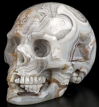 Gemstone 2.0" Red Crazy Lace Agate Hand Carved Crystal Skull, Realistic, Crystal Healing