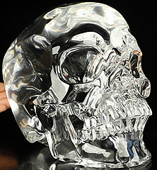Lifesized 8.0" K9 Crystal Carved Crystal Skull,Super Realistic, Crystal Healing