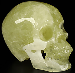GEMSTONE Huge 5.0" Citrine Carved Crystal Skull,Super Realistic, Crystal Healing