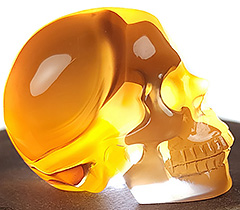 2.0" Premium Brazilian Agate Carved Crystal Skull,Realistic, Crystal Healing
