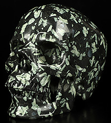 5.0" Firework Stone Carved Crystal Skull,Super Realistic, Crystal Healing