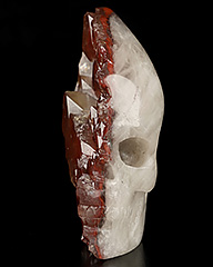 3.1" Red Quartz Carved Crystal Skull, Crystal Healing