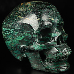 5.2" Chlorite Schist Carved Crystal Skull,Super Realistic, Crystal Healing