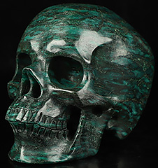 5.1" Chlorite Schist Carved Crystal Skull,Super Realistic, Crystal Healing