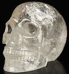 5.0" Quartz Rock Crystal Carved Crystal Skull,Realistic, Crystal Healing