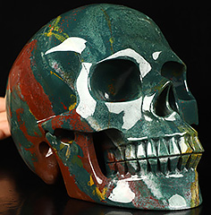Lifesized 6.9" Indian Agate Carved Crystal Skull,Realistic, Crystal Healing