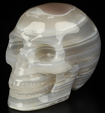 Gemstone 2.0" Mozambique Agate Hand Carved Crystal Skull, Realistic, Crystal Healing