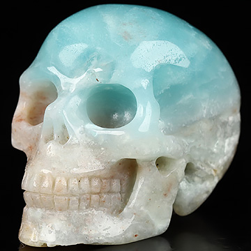 2.0" Chinese Amazonite Carved Crystal Skull,Realistic, Crystal Healing
