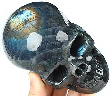 5.0" Labradorite Carved Crystal Skull,Realistic, Crystal Healing