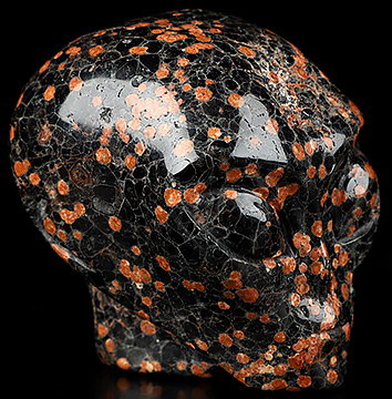 2.0" Brown Snowflake Crystal Skull Companion Star Being Female Alien Reiki Healing Stone Statue