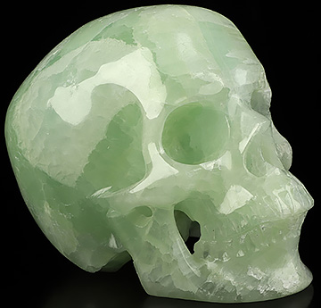 5.1" Picasso Calcite Carved Crystal Skull,Super Realistic, Crystal Healing