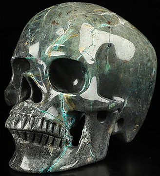 4.1" Phoenix Jasper Carved Crystal Skull,Super Realistic, Crystal Healing