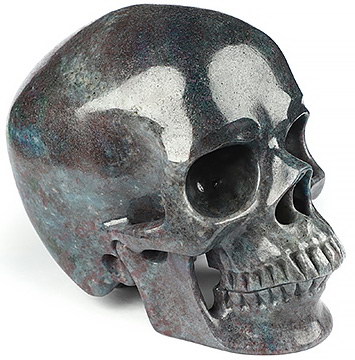 5.1" Ruby kyanite Carved Crystal Skull,Super Realistic, Crystal Healing
