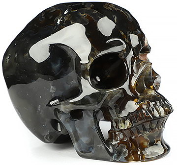 5.1" Agate Carved Crystal Skull,Super Realistic, Crystal Healing