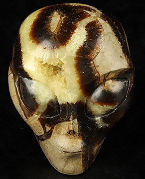 1.8" Dragon Septarian Stone Geode Crystal Skull Companion Star Being Female Alien Reiki Healing Stone Statue