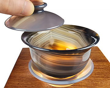 3.5" Premium Brazilian Agate Carved Crystal Cup, Crystal Healing