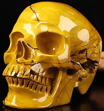 Lifesized 7.0" Mookaite Jasper Carved Crystal Skull,Super Realistic, Crystal Healing