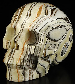5.3" Eastern Jasper Hand Carved Crystal Skull, Realistic, Crystal Healing