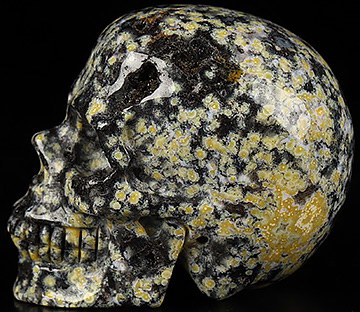 2.0" Blue Ocean Agate Hand Carved Crystal Skull, Realistic, Crystal Healing