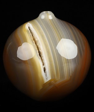 1.8" Premium Brazilian Agate Hand Carved Crystal Vase Sculpture, Crystal Healing