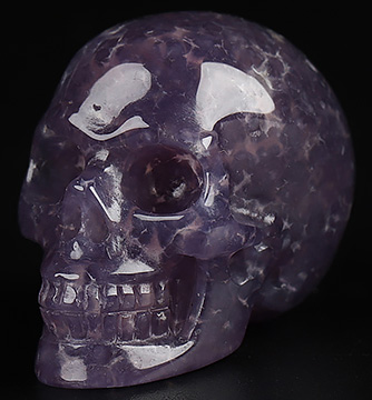 1.1" Purple Grape Agate Hand Carved Crystal Skull, Realistic, Crystal Healing